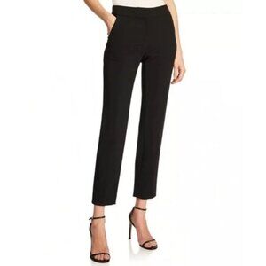 St. John Caviar Emma Black Stretch Knit Trousers Size 6 Quiet Luxury